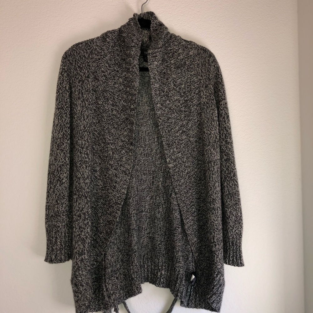 Black and white marled cardigan - Picture 2 of 4